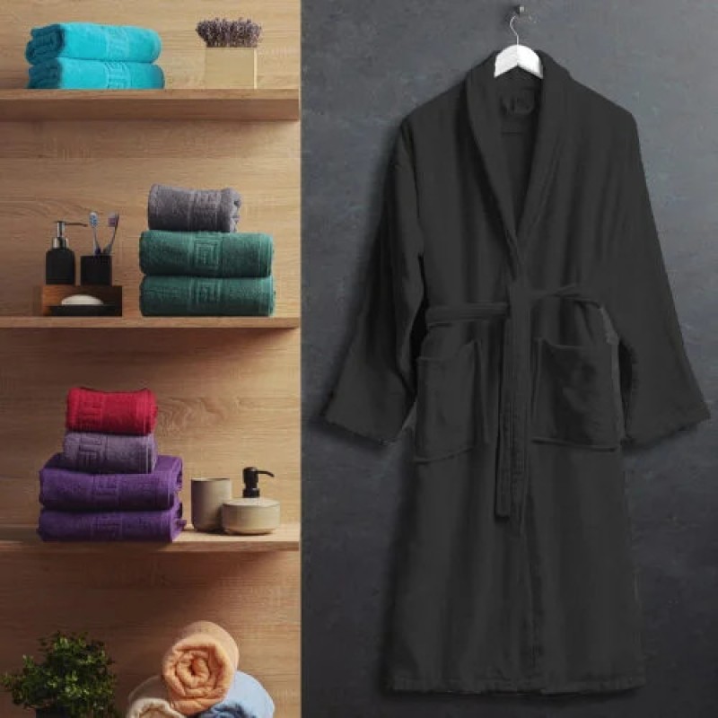 HALAT BAIE VELUR 100% BUMBAC – NEGRU